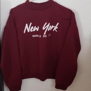 NEW YORK CREWNECK BURGUNDY